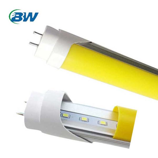 Anti-Ultraviolet PC Yellow Cover T8 Lamp 4 Foot 120cm Yellow Light 25W Energy