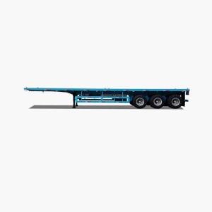 40FT Flatbed Semi-Trailer with 3 Axles for Efficient Heavy Cargo Transportation
