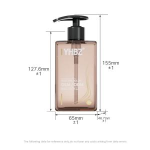 300ml Square PET Plastic Pump Bottle for Liquid Soap and Shampoo with Screw-on
