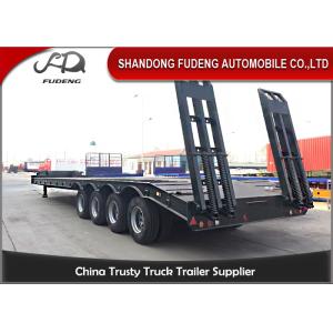 Four Axles Steel Material Lowboy Tractor Trailer Payload 100 / 120 Tons
