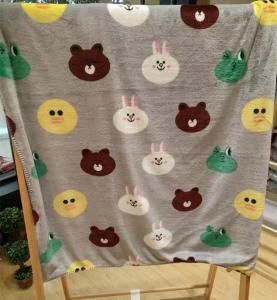 Wholesale Teddy Bear Cartoon Print Blanket / Animal Print Baby Flannel Blanket Eco Friendly from china suppliers
