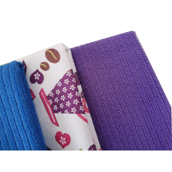 All Polyester Absorbent Dining Cloths Microfiber Tea Towel