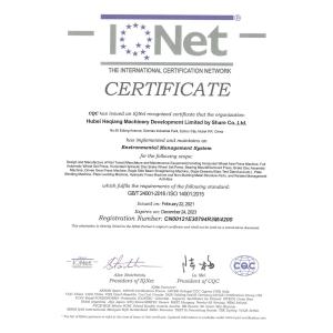 Hubei Heqiang Machinery Development Limited by Share Ltd Certifications