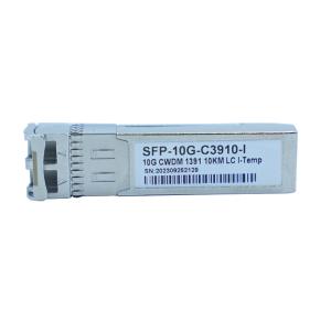 1390nm 10km 10G Optical Transceiver SFP+ CWDM Over OS2 SMF Duplex LC I-Temp