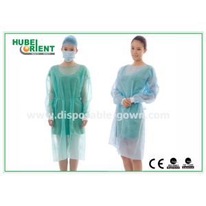 OEM Antibacterial Disposable Long Sleeve Gown With Knitted Wrist