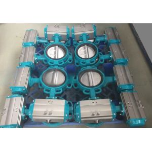 90 Degree Double Acting Pneumatic Actuator Butterfly Valve with 0.2-0.8MPa
