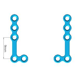 Type II 1.5mm CE L Shaped Maxillofacial Plate