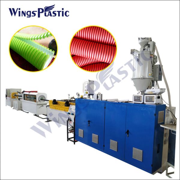 Automatic DWC Pipe Making Machine HDPE PVC Double Wall Corrugated Pipe Extrusion