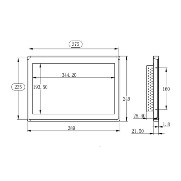 15.6 inch New Generation High Reliability Embedded Touch Screen LCD Display Vibration Resistant Industrial Panel Pc Equipment