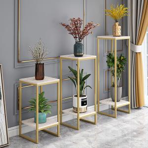 Ulti Layer 800mm Height 40mm Width Flower Display Rack Golden Iron uUed Grocery