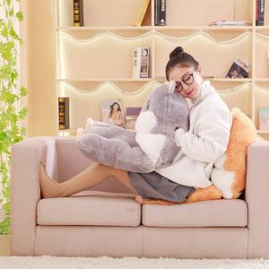 Cute Plush Seat Cushions Hamster Shape Cotton Material With Zipper 45 * 90CM