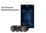 Black Color Car TPMS System 4 External Sensors 120mAh With Alarm Function