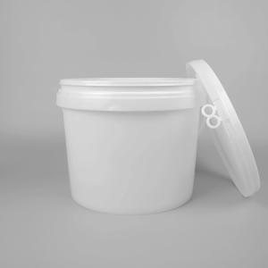 Red Plastic Paint Bucket with Lid Durable and