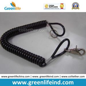 Big Dia Plastic Spring Coil String Lanyard Leash W/2loops