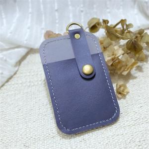 Package Size 9*6.5*0.5CM PU Leather Credit Card Holder Keychain for Women's