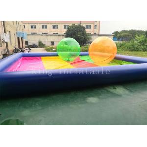 Wholesale 8 * 8 m PVC tarpaulin Blue Rainbow Color Inflatable Water Pool For Kids Playing from china suppliers