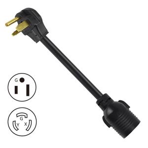 Rated Voltage 250V 30Amp Twist Lock 3 Prong Male Plug to L6-30R 50 Amp 3 Prong