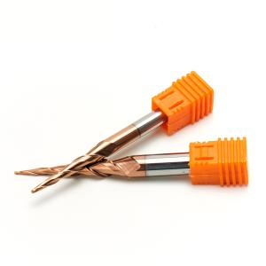 CNC Router Bits HRC55 R0.5*D4*15*50L*2F Tapered Ball Nose End Mill Engraving