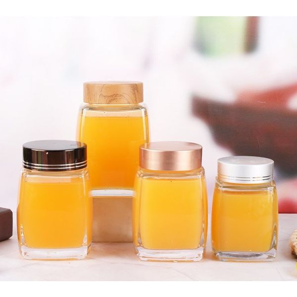 180ml 500ml 700ml Round Glass Cream Honey Jar with Round Shape and Glass Material