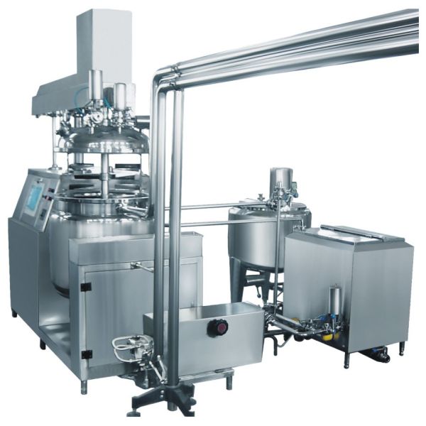 Three Phase Toothpaste Vacuum Pump Vacuum Emulsifying Machine With Hydraulic