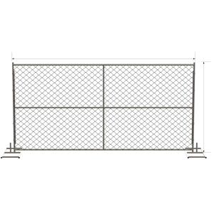 chain link temporary construction fence panels 6FT X 10F Mesh 2 3/8 " x 2 3/8" (