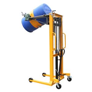 Hoop Type Hydraulic Rotating Forklift Drum Lifter with 400Kg Load , 1.6m Lifting