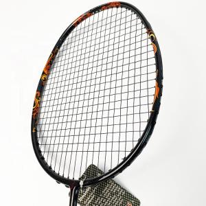 Full Carbon Fiber Racquet Wooven Handle Moderate Lightest Badminton Racket