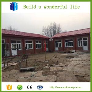 prefab steel frame container house modular school with gable roof