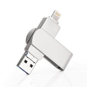 Silver OTG USB Flash Drives Fast and Easy Data Transfer with Plug And Play