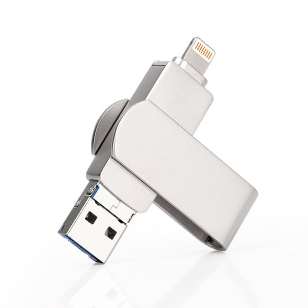 Silver OTG USB Flash Drives Fast and Easy Data Transfer with Plug And Play