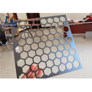 Carbon Steel Hexagonal Perforated Metal Screen Panels 2440mm 1220mm