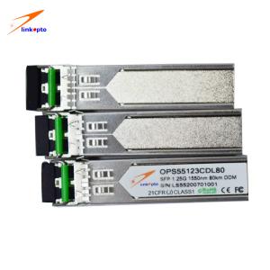 Wholesale 1000BASE-ZX Duplex LC 1.25G 1550nm DOM CWDM SFP Module from china suppliers