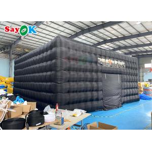 Portable Disco Black House Cube Blow Up Nightclub Tent With Lighting Inflatable