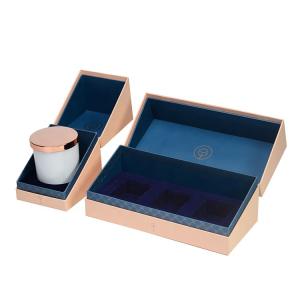 China Custom Luxury Pink Rigid Paper Candle Packaging Boxes With Insert on sale
