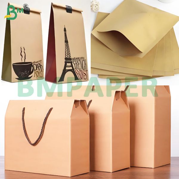 Virgin Brown One Side Coated Kraft Paper Sheets For Packaging Boxes