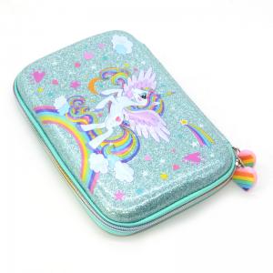 Wholesale Sequin PU Leather EVA Pencil Box 600D Hard Pencil Case With Zipper from china suppliers