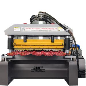 Metal step tile with filming for roofing sheet rolling forming machine