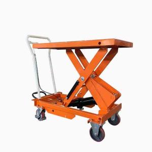 Single Scissor Platform 27.56in * 17.72in Manual Scissor Lifter Tables Max