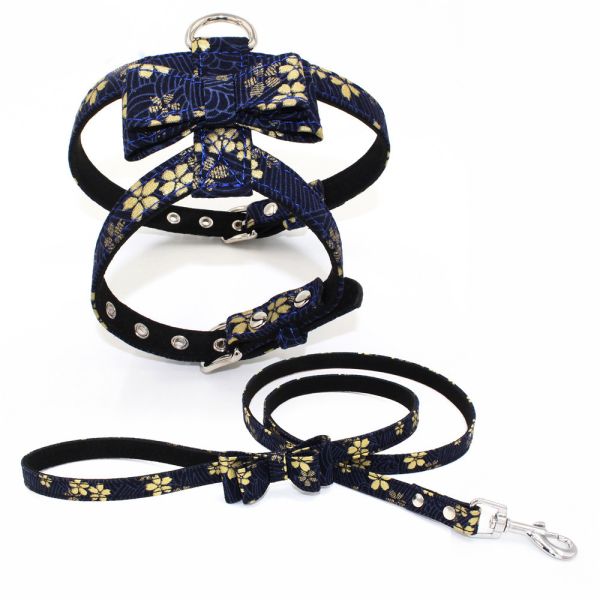 Quality Christmas Style Dog Collars And Leashes Easy Walk Dog Harness Reversible For Small Dog for sale