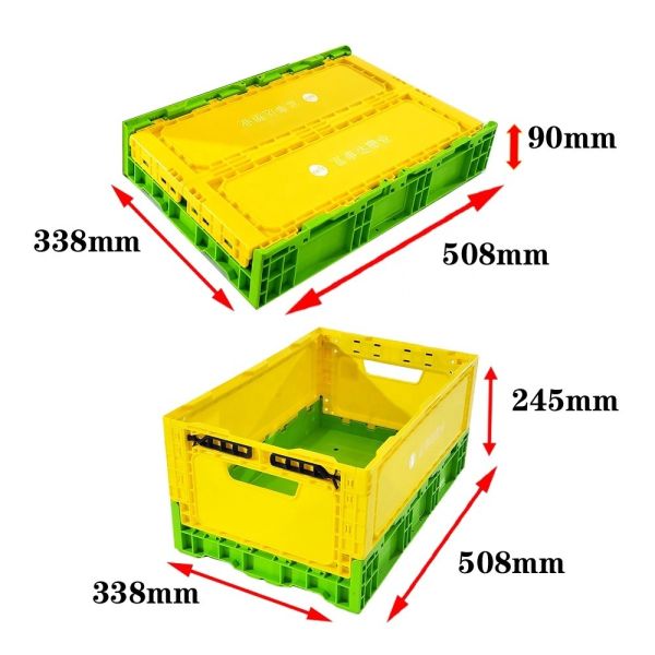 Quality Plastic Stackable Vegetable Crates Heavy Duty Collapsible Plastic Crate PP for sale