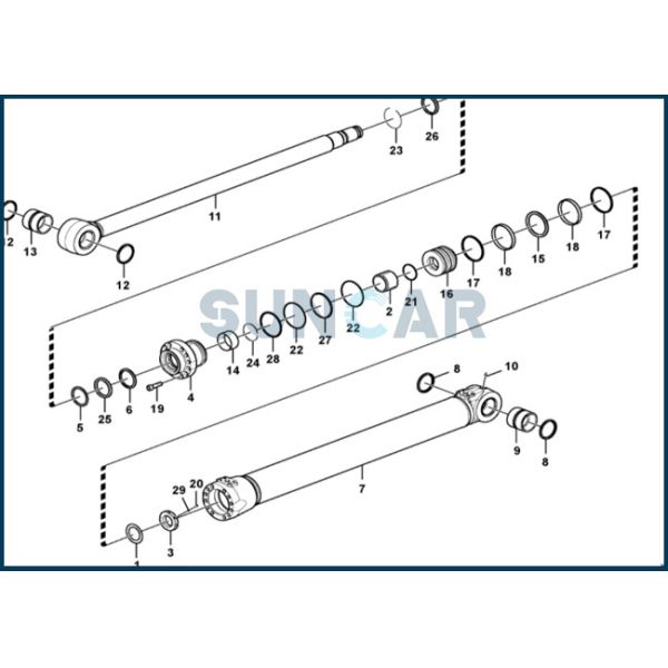 VOE14589129 VOE 14589129 Sealing Kit For VOLVO Heavy Excavator Cylinder EC200B EC200D EC210B EC210C EC210D EC235C FB2800