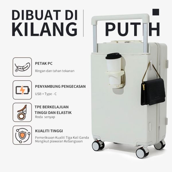 2025 TSA Lock suitcase 20/24/28Inch Aluminum frame luggage with 360° Wheels and