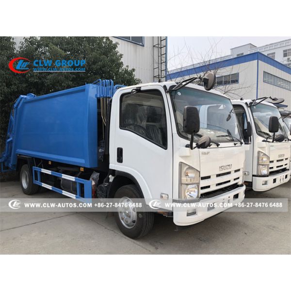 Quality LHD 120HP ISUZU 6cbm 4X2 Compactor Garbage Truck for sale