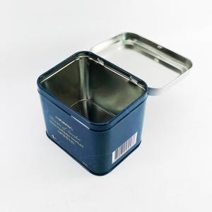 Rustproof Rectangular Printed Tin Boxes With Hinged Lid Antiwear