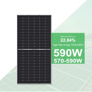 China Jinko Solar Panel 570-590 Watt Bifacial Jinko Tiger Neo N-type 72HL4-BDV for Projects on sale