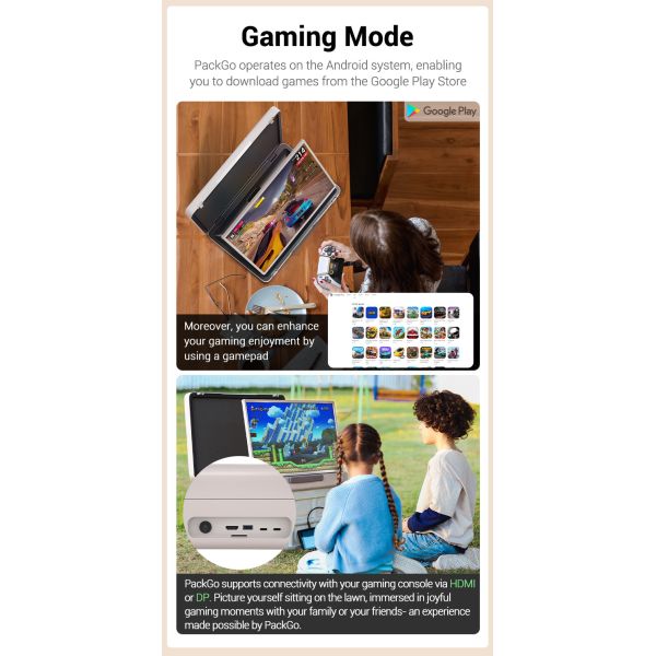 ELC PackGO Portable 27 Inch Briefcase Design Touch Screen Android System Smart TV Screen For Camping