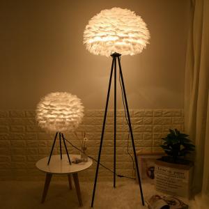 LED floor lamp modern tripod white feather floor lamp living room reading lamp