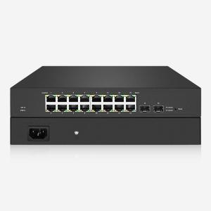 Wholesale 16 RJ45 Gigabit Smart Fiber Switch With 802.1q VLAN And QoS Features from china suppliers