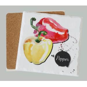 China Factory Directly Shiny Square 16x16cm White Color Ceramic Pot Trivet with Cork Coaster/Bottom for Kitchen Pan on sale