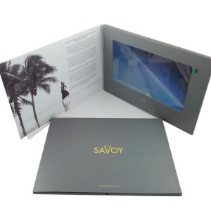 HD IPS LCD Video Brochure Card Handmade 256MB Memory Made By Artificial Paper Material